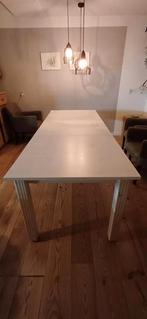 Verlengbare uitschuifbare tafel 160x90x75 White wash, Huis en Inrichting, Tafels | Eettafels, Ophalen, Gebruikt, 200 cm of meer