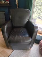 Heerlijke donkerbruin leren fauteuil, Ophalen, Zo goed als nieuw, 75 tot 100 cm