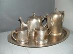 Verzilverd metaal koffiepot theekan servies melk suikerpot, Antiek en Kunst, Antiek | Keukenbenodigdheden, Ophalen of Verzenden