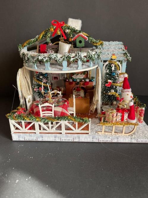 Kersthuis - Villa - Snowy night, Verzamelen, Poppenhuizen en Toebehoren, Zo goed als nieuw, Poppenhuis, Verzenden