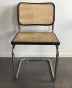 Vintage Webbing Cesca Stoel Zwart/Chroom, Ophalen, Zwart, Eén, Riet of Rotan