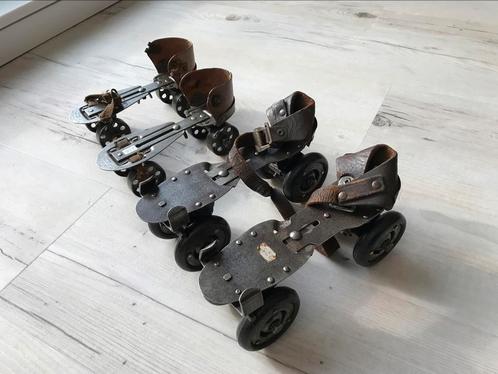 2 paar Amerikaanse Antieke Rolschaatsen (1910 - 1925), Verzamelen, Overige Verzamelen, Gebruikt, Ophalen of Verzenden