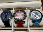 3 quartz horloges – per stuk of samen te koop, Ophalen of Verzenden, Zo goed als nieuw, Leer, Overige merken