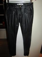 F843 Coolcat mt S nieuw jeans zwart imitatieleer ritsen, Kleding | Dames, Broeken en Pantalons, Verzenden, Zwart, Nieuw, Coolcat