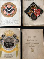 4 oude Boeken Oranjes oa jeugd huwelijk Wilhelmina Juliana, Verzamelen, Koninklijk Huis en Royalty, Nederland, Tijdschrift of Boek
