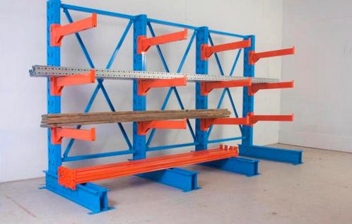 Set van 4mtr. Draagarmstelling enkelzijdig 2,2m hoog NIEUW!!, Zakelijke goederen, Kantoor en Winkelinrichting | Magazijn, Stelling en Opslag