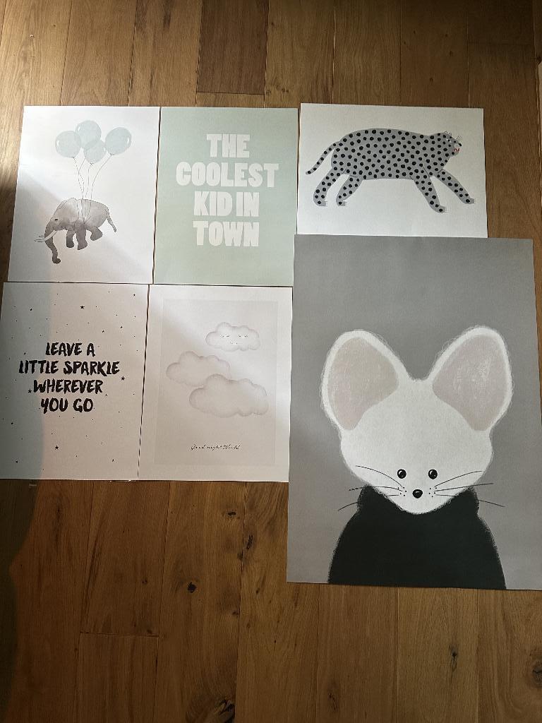 Gratis - 6 posters van desenio, Verzamelen, Posters, Ophalen, Gebruikt, A1 t/m A3, Overige onderwerpen