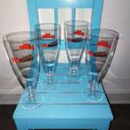 Caffe/koffie Molinari glazen set van 4, Huis en Inrichting, Ophalen, Glas of Glazen, Overige stijlen, Glas