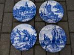 Delfs blauwe borden 4 seizoenen, Antiek en Kunst, Antiek | Wandborden en Tegels, Ophalen