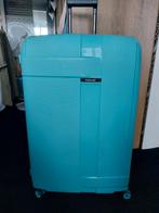Turquoise decent koffer, Sieraden, Tassen en Uiterlijk, Gebruikt, Hard kunststof, 45 tot 55 cm, Slot
