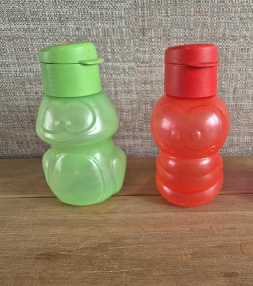 Tupperware ecofles 350ML Kikker groen en Worm rood, Huis en Inrichting, Keuken | Tupperware, Beker of Kan, Groen, Rood, Ophalen of Verzenden