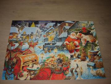 Kerstpuzzel Ravensburger BIJNA KLAAR 1000 st. beschikbaar voor biedingen
