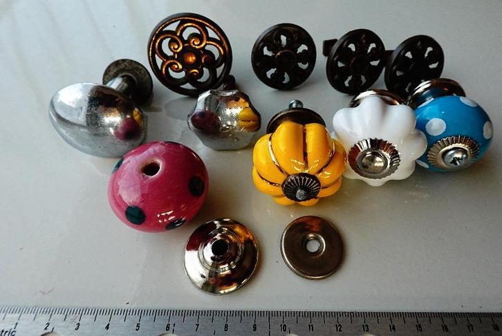 Verzameling #3 handgrepen kast keuken knoppen knop knopje, Huis en Inrichting, Woonaccessoires | Overige, Gebruikt, Ophalen of Verzenden