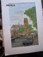 DORDRECHT, Losse AQUAREL  of met Passepartout  H.JOOSTEN, Antiek en Kunst, Ophalen of Verzenden