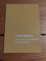Handbook Triumph Dolomite Sprint, Ophalen of Verzenden