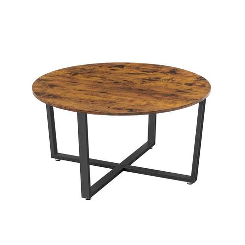 VASAGLE ronde salontafel -  Bruin - industrieel, Huis en Inrichting, Overige Huis en Inrichting, Nieuw, Verzenden