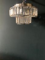 Deco mode vintage kleine kroonluchter met glazen pegels, Huis en Inrichting, Lampen | Plafondlampen, Ophalen of Verzenden, Gebruikt