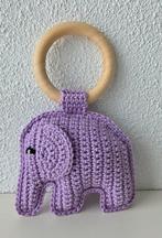 Handgemaakte gehaakte olifant bijtring – lila, Ophalen of Verzenden, Nieuw