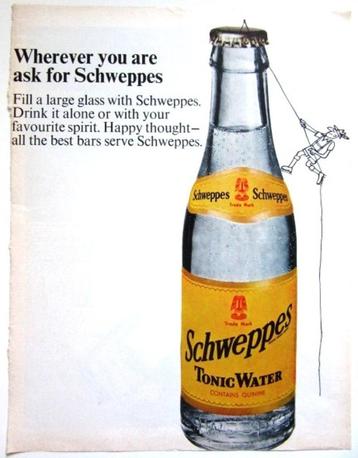 12 vintage advertenties reclames Schweppes frisdrank 1966-69 beschikbaar voor biedingen