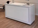 Strakke hoogglans balie / toonbank, Huis en Inrichting, Kasten | Dressoirs, Met plank(en), Kunststof, 100 tot 150 cm, Nieuw