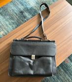 grote vintage leren schooltas werktas met veel vakken, Sieraden, Tassen en Uiterlijk, Tassen | Schooltassen, Zwart, Aktetas of Boekentas