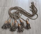 Vintage bruin hout gordijnkoord embrasse gordijnbinder (KF18, Huis en Inrichting, Stoffering | Gordijnen en Lamellen, 100 tot 150 cm