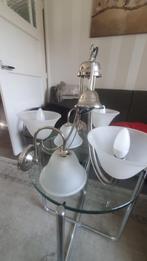Set lampen, hanglamp wandlampen, Ophalen, Zo goed als nieuw, Glas, Minder dan 50 cm