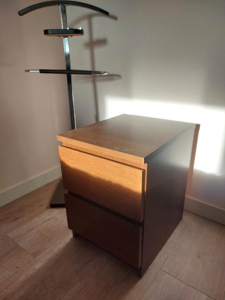 Ikea MALM ladekast eikenhout (2 lades), Huis en Inrichting, Kasten | Ladekasten, Gebruikt, Minder dan 100 cm, Minder dan 50 cm