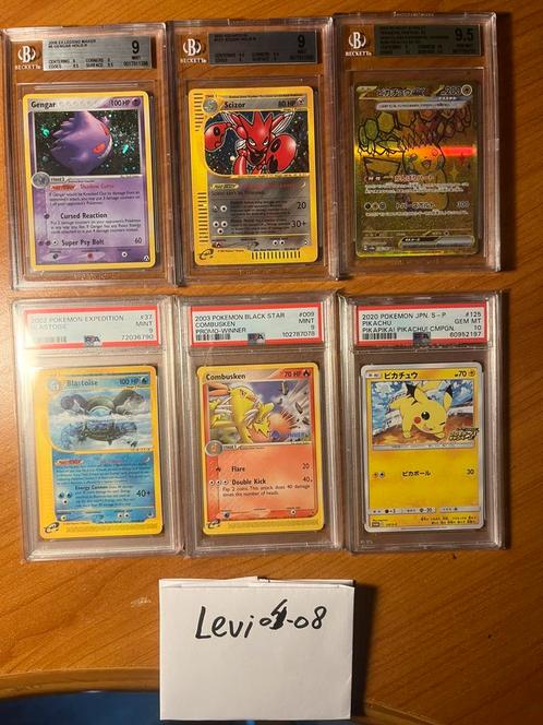 Verschillende PSA en BGS slabs (zie omschrijving), Hobby en Vrije tijd, Verzamelkaartspellen | Pokémon, Zo goed als nieuw, Losse kaart