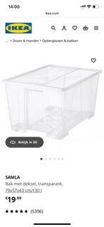 Ikea Samla bak met deksel, Doe-het-zelf en Verbouw, Ophalen, 40 tot 60 cm, Bak of Kist, 75 tot 100 cm