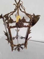 Antieke Hal plafondlamp., Glas, Ophalen of Verzenden