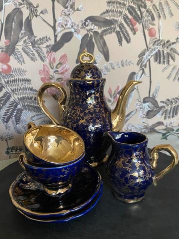 Kobalt Blauwe Koffiepot Set - Echt Kobalt beschikbaar voor biedingen