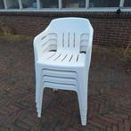 4 Jardin tuinstoelen, stapelbaar,  met kussens!, Ophalen, Gebruikt, Plastic, Stapelbaar