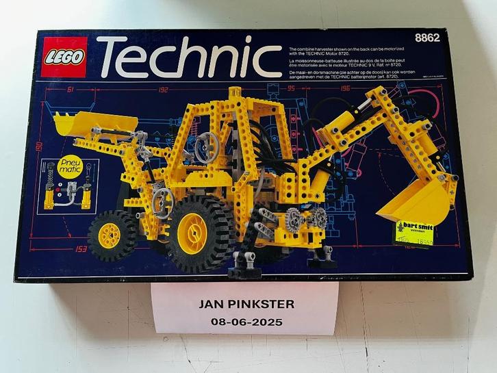 Lego - Technic set 8862 - "Backhoe"uit 1989, Kinderen en Baby's, Speelgoed | Duplo en Lego, Zo goed als nieuw, Lego, Complete set