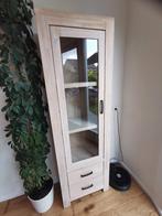 Eikenhouten vitrine kast. 190cm x 60 cm x34 cm, Huis en Inrichting, Kasten | Vitrinekasten, Ophalen, 50 tot 100 cm, Zo goed als nieuw