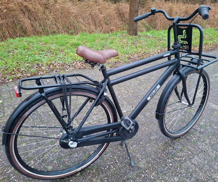 Nette mat zwarte BSP transportfiets/herenfiets,28inch,57cm✅️, Fietsen en Brommers, Fietsen | Heren | Herenfietsen, Zo goed als nieuw