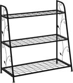 Plantenrek - voor buiten - Staal - Zwart - 81 x 35 x 82 cm, Info@wwc-trading.com, Nieuw, WW Company Trading B.V., Industrieweg Oost 5B9
