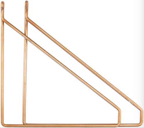 House Doctor Plankdrager Messing - Set van 2, Huis en Inrichting, Woonaccessoires | Wandplanken en Boekenplanken, Nieuw, Ophalen of Verzenden