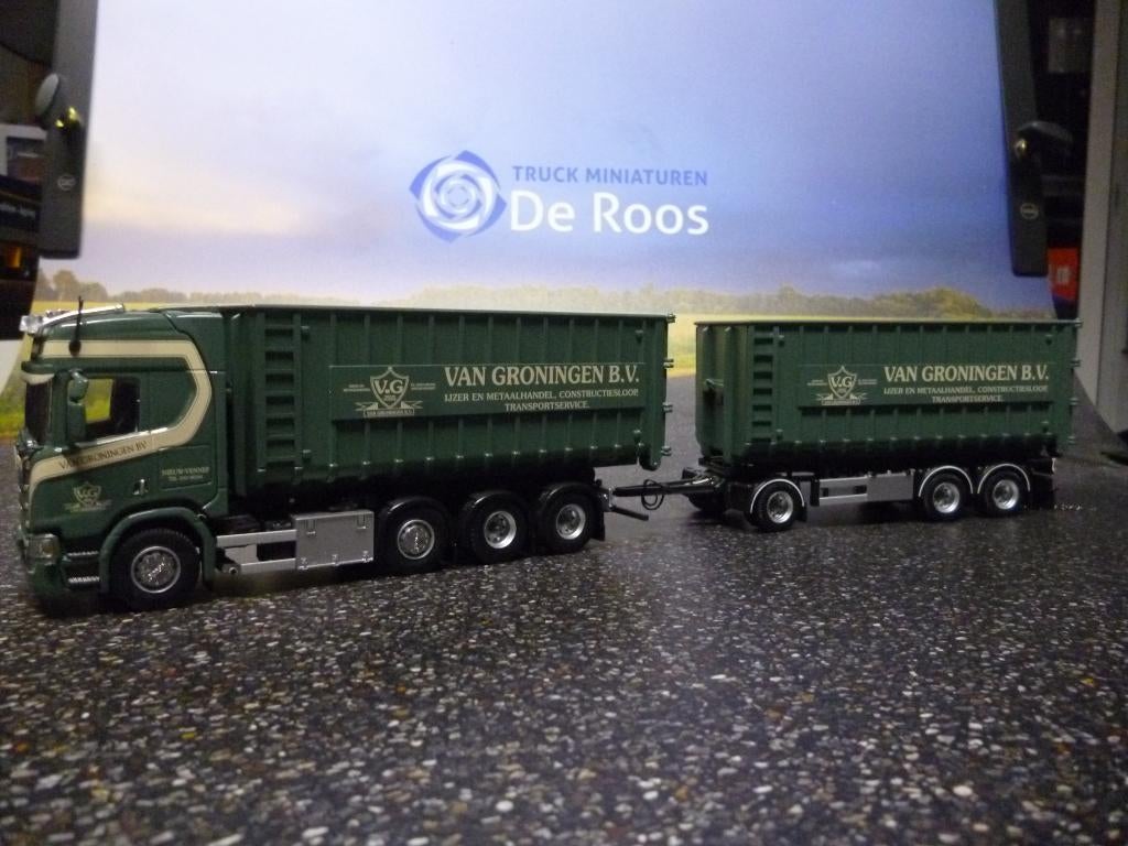 Tekno Scania Van Groningen met certificaat, Hobby en Vrije tijd, Modelauto's | 1:50, Nieuw, Bus of Vrachtwagen, Tekno, Ophalen of Verzenden