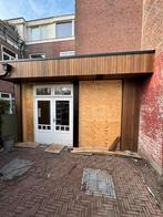 Gratis; Buiten Kozijn meranti met deuren en hr + glas, Gebruikt, Deurkozijn, Ophalen of Verzenden, 150 tot 225 cm