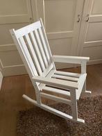 Witte Schommelstoel - Hout, Huis en Inrichting, Stoelen, Ophalen, Gebruikt, Wit, Eén