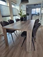 Pronto Moritz Tafel 100x200 + 6 Stoelen, Gebruikt, 100 tot 150 cm, Vijf personen of meer, 150 tot 200 cm