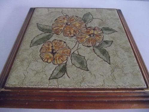 vintage keramiek tegel onderzetter 25x25 Italy ceramic 1960, Antiek en Kunst, Antiek | Keramiek en Aardewerk, Ophalen of Verzenden