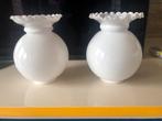 5 Lampenkapjes, melkglas, bovenkant 9 cm, onderkant 4,5 cm, Ophalen of Verzenden, Zo goed als nieuw
