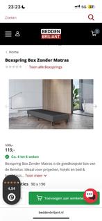 Boxspring donker grijs 1 persoons "zonder matras", Huis en Inrichting, Ophalen, 90 cm, Eenpersoons, Zo goed als nieuw