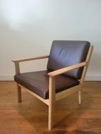 Vintage GE 265 fauteuil van Hans J. Wegner voor Getama, Huis en Inrichting, Ophalen, Gebruikt, Minder dan 75 cm, Hout