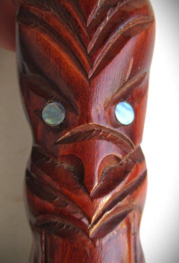 Maori Kiwi~Nieuw-Zeelandse God~Houtsnijwerk handwerk beschikbaar voor biedingen