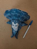 Console blauw stenen of aardewerken hoofd., Ophalen of Verzenden