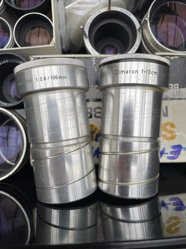 2 Leica Leitz Dimaron 2.8/100 en Hektor 2.5/100 (D.=46mm), Verzamelen, Fotografica en Filmapparatuur, Ophalen of Verzenden