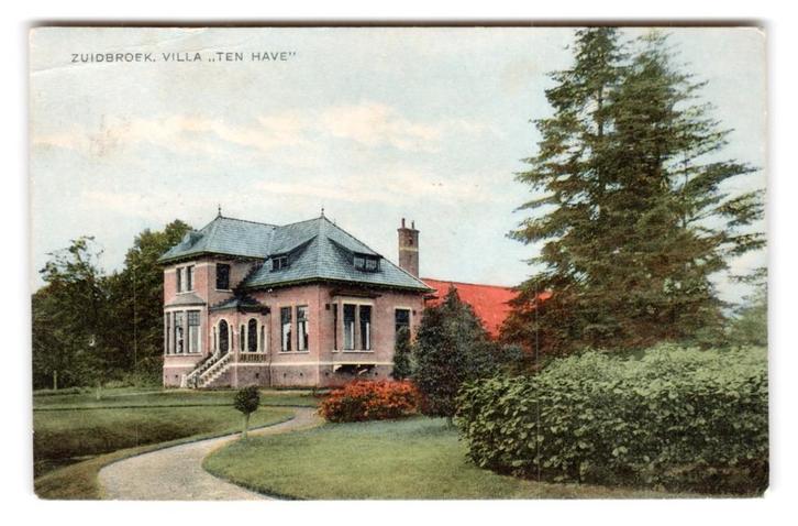 Zuidbroek, Villa "Ten Have" Lees beschrijving, Verzamelen, Ansichtkaarten | Nederland, Gelopen, Groningen, 1920 tot 1940, Verzenden